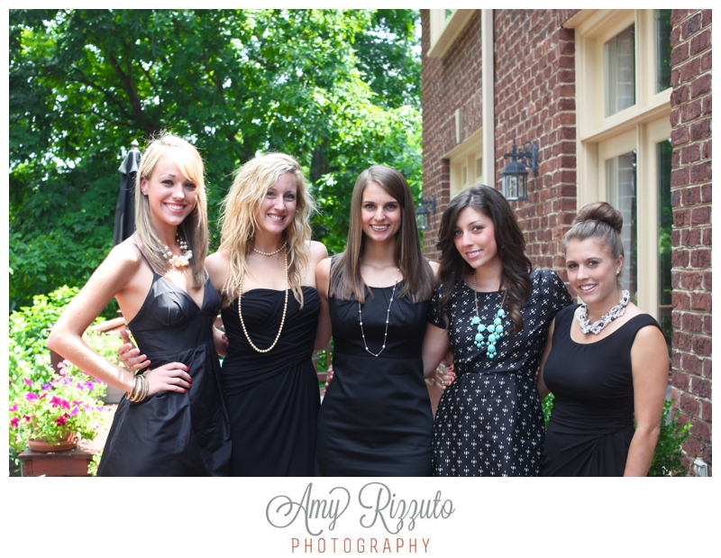 wearing black to a bridal shower