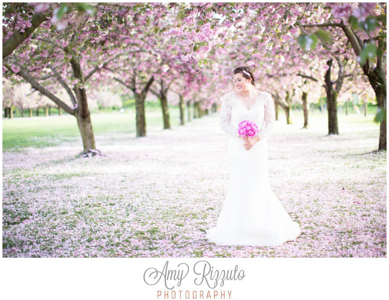 Brooklyn Botanical Garden Wedding Photos Cherry Blossoms Amy