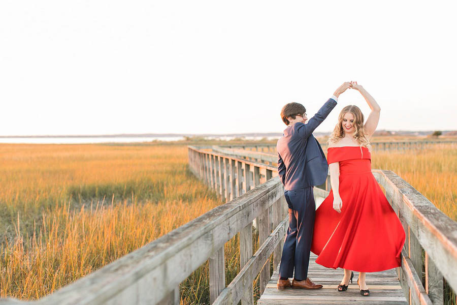 Beach engagement photo by Hamptons wedding photographer Amy Rizzuto Photography. Gorgeous Hamptons engagement photo at sunset.