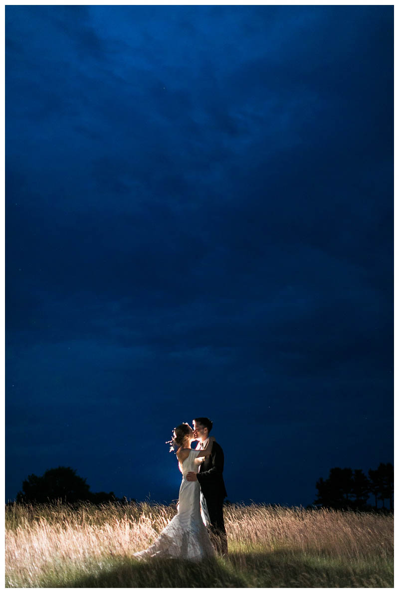 Twilight wedding photo at Summer garden wedding at Jericho National Golf Club captured by best NJ wedding photographer Amy Rizzuto Photography