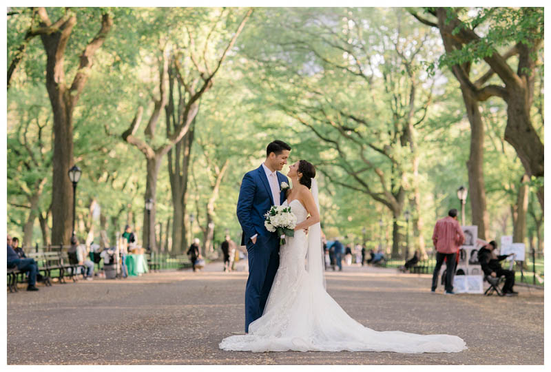 Central Park wedding photo captured by best Central Park wedding photographer Amy Rizzuto Photography