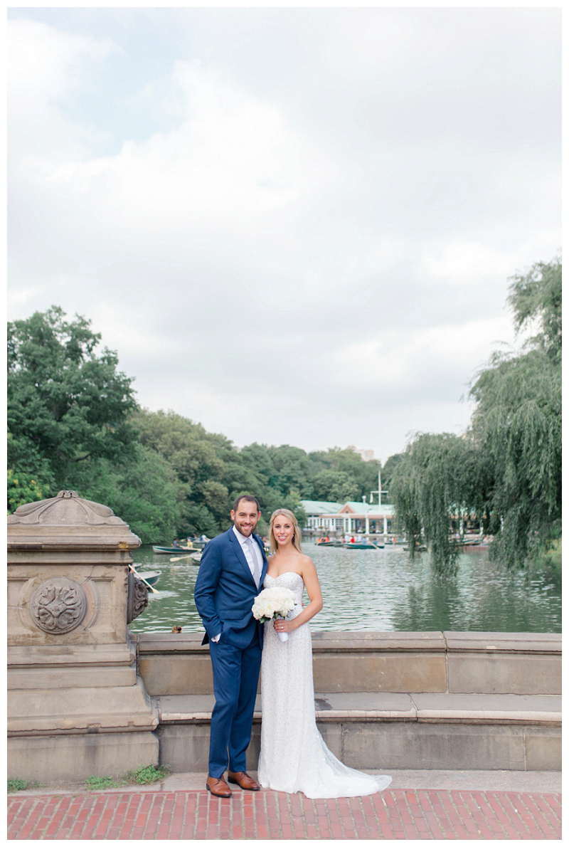 central park boathouse wedding photo captured by best nyc wedding photographer amy rizzuto