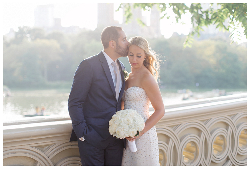 bow bride wedding photo by best central park boathouse wedding photographer Amy Rizzuto