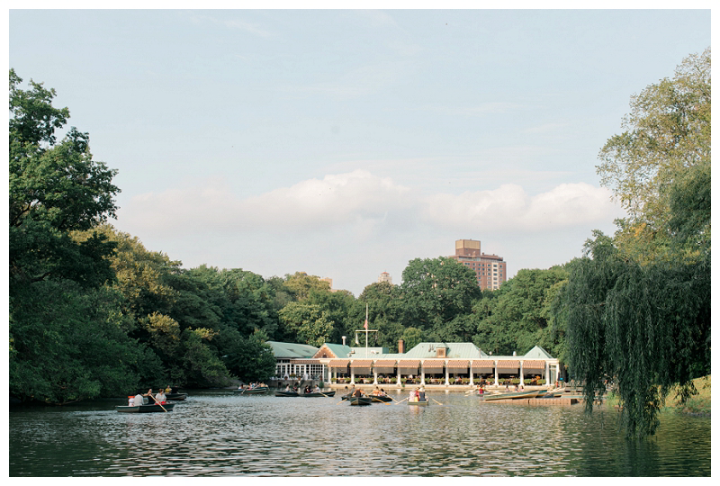 central park boathouse in summer