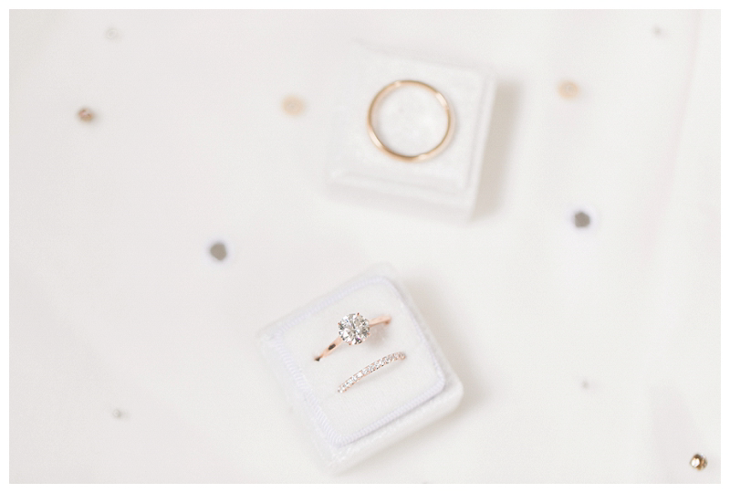 White ring boxes in light and airy photo