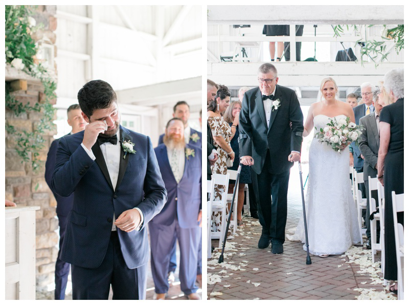 Emotional groom captured by best NJ wedding photographer