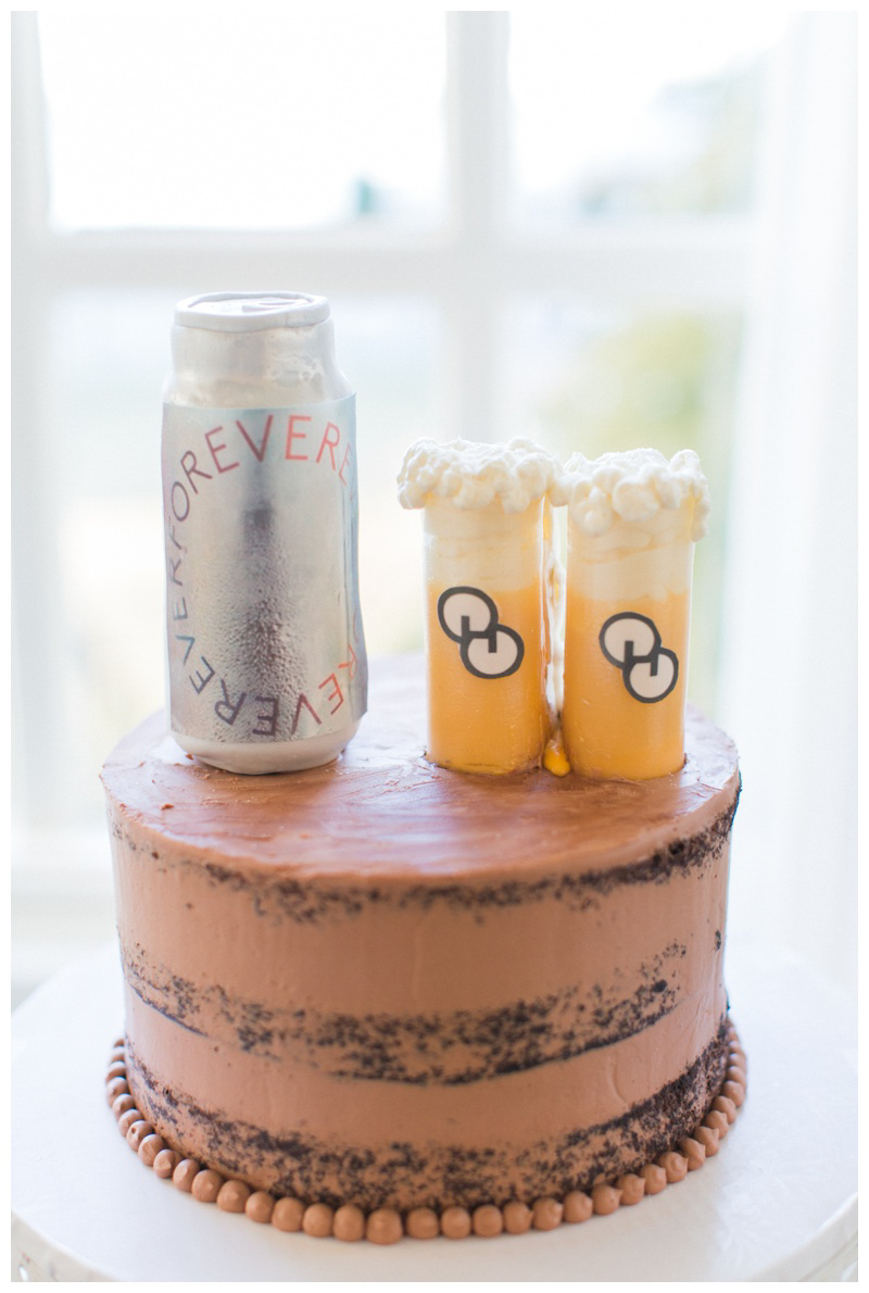 custom groom cake with beer