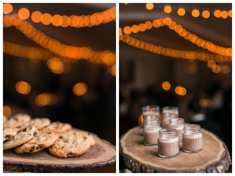 milk and cookies dessert at The Inn at Longshore wedding 