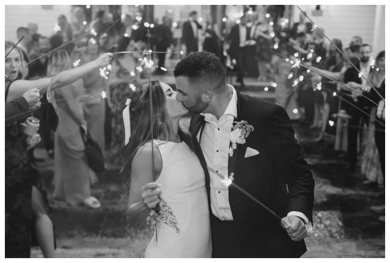 Sparkler exit at Eagle Oaks Country Club wedding