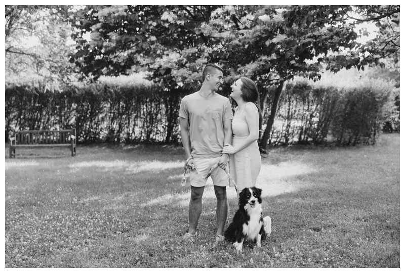 Cute dog engagement photos