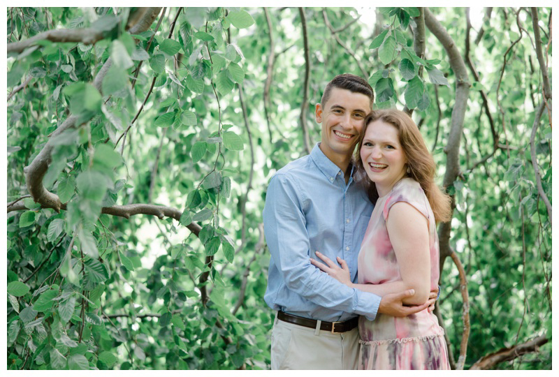 NJ garden engagement photos