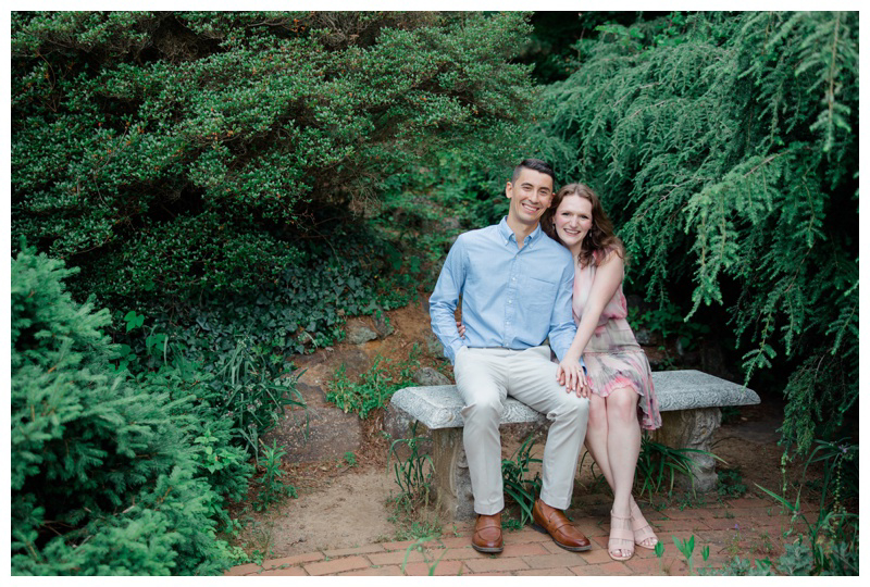 NJ garden engagement photos